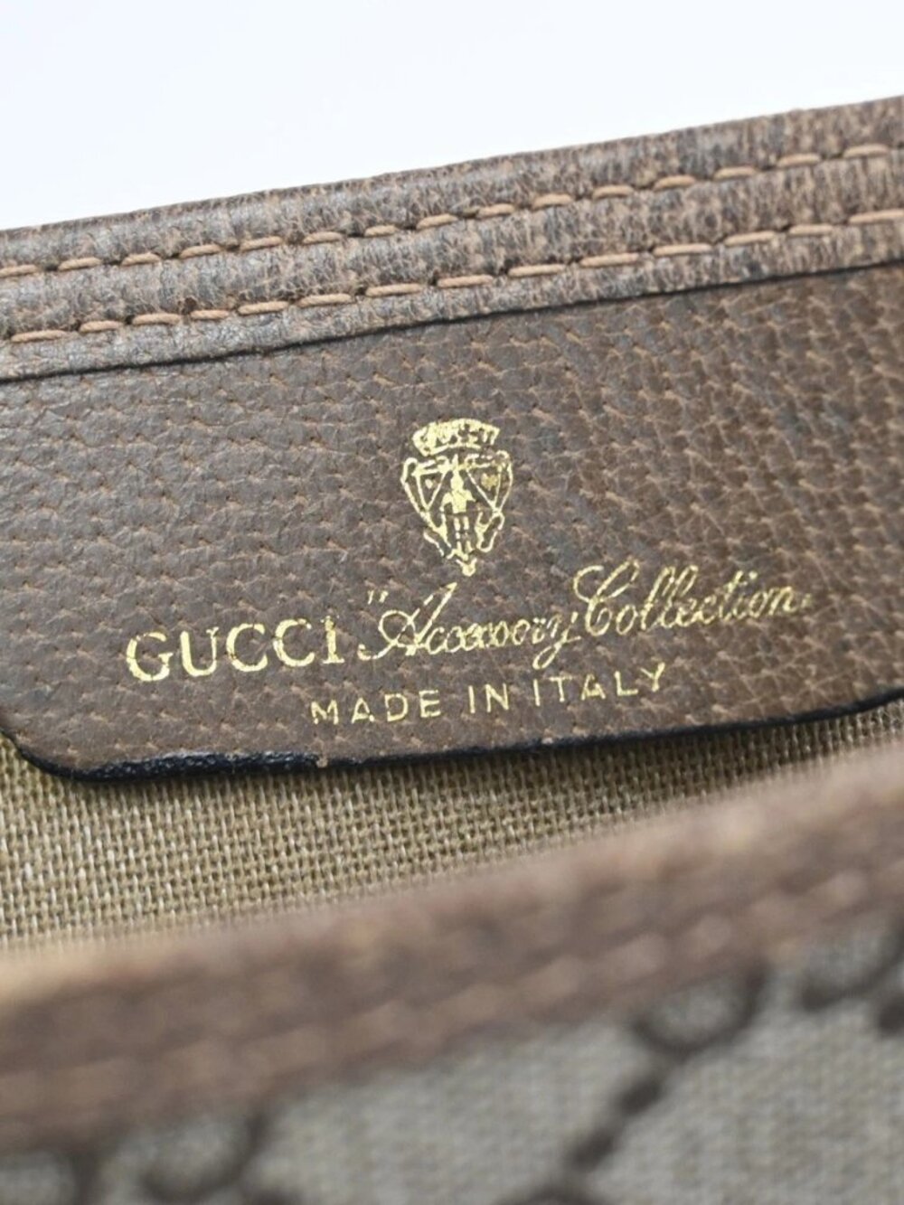 GUCCI Logo Sherry GG Pattern Shoulder Bag PVC Leather Brown Italy 63ZA361 - Picture 13 of 14
